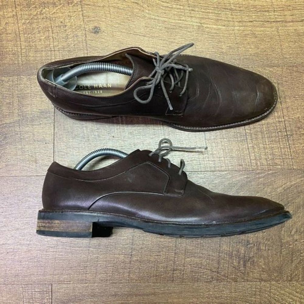 Mens Cole Haan Grand OS Brown‎ Leather Oxford Dress Shoes Size 10.5 M EUC